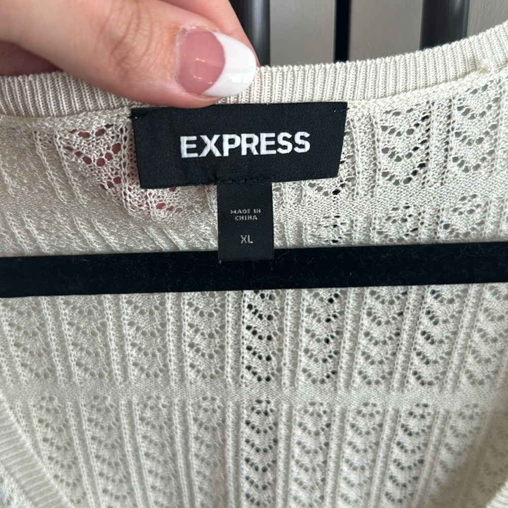 Express Ruffle Sleeve Sweater - Picture 3 of 4